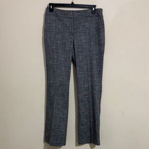 NWT Loft The Trouser Gray Plaid Straight Leg Midrise Pants size 10 Office Preppy